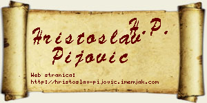 Hristoslav Pijović vizit kartica